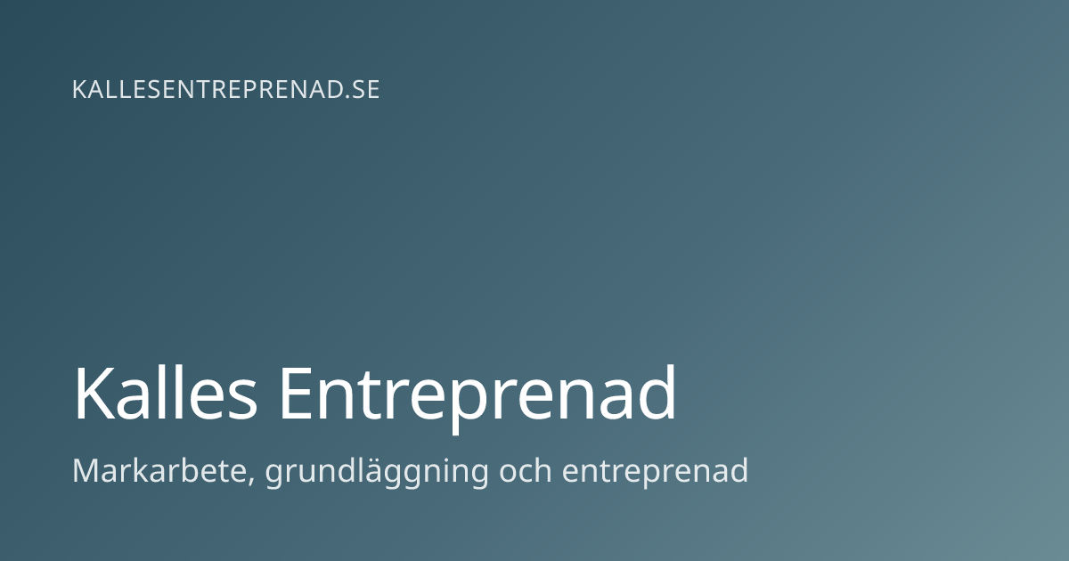 kallesentreprenad.se